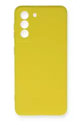 Newface Samsung Galaxy S21 Fe Kılıf Nano İçi Kadife Silikon - Sarı