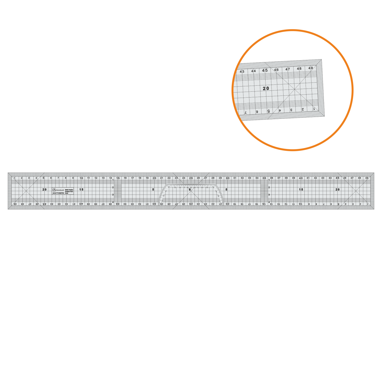 Moda Tasarım Cetveli 50cm N:Tcsef50