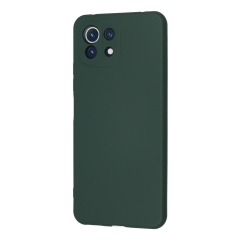 Xiaomi Mi 11 Lite Kılıf Nano İçi Kadife Silikon - Koyu Yeşil