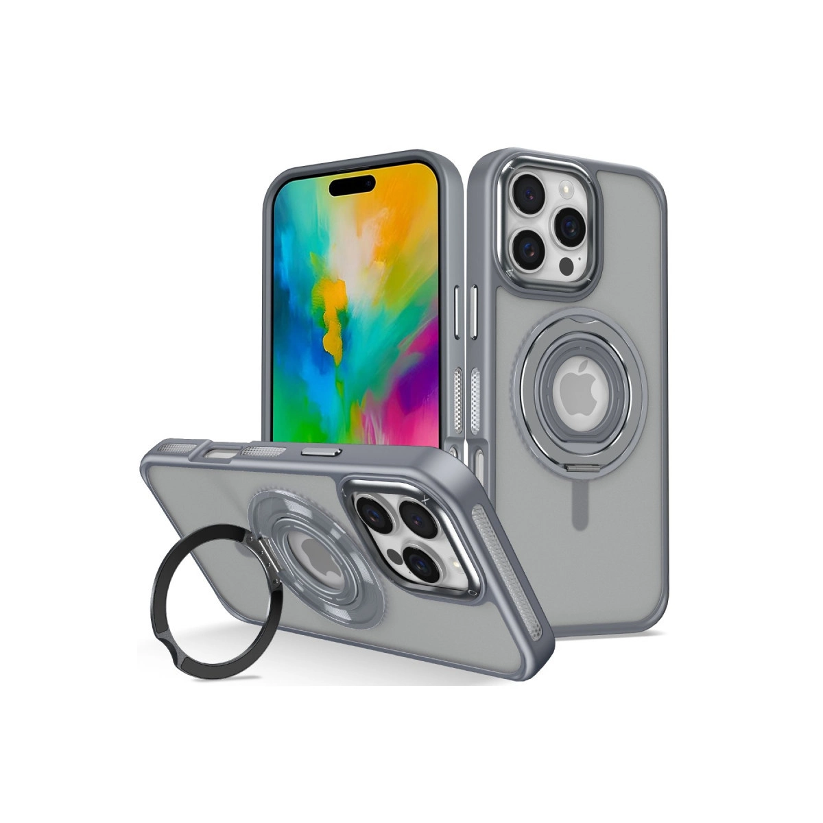Joko  İphone 16 Pro Max Banza Magsafe Standlı Kapak - Titan Gri