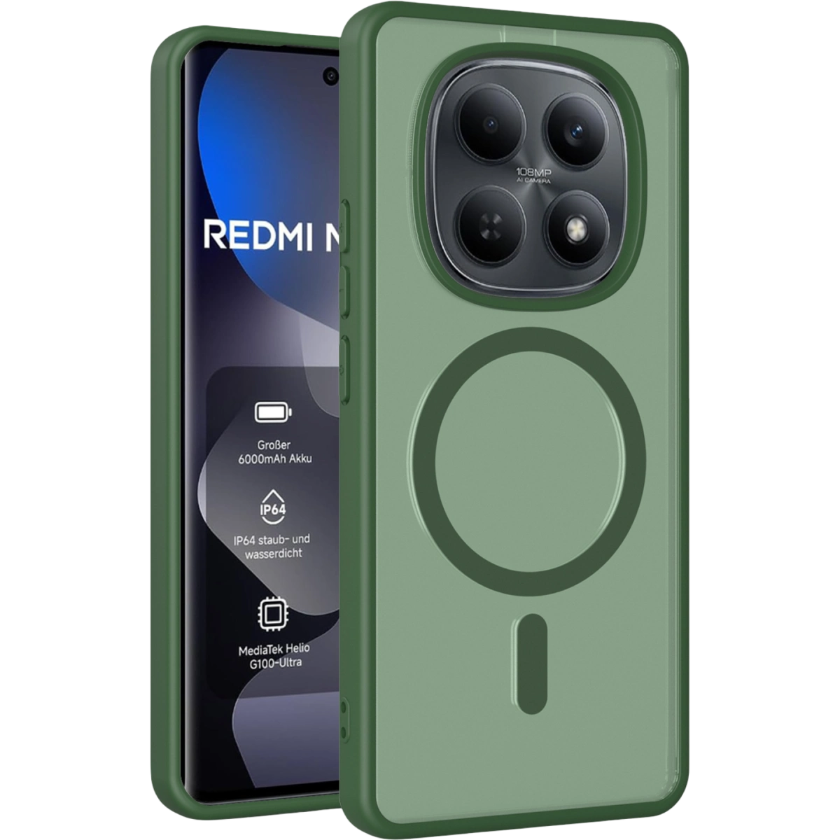 Joko Xiaomi Redmi Note 15 4g Jota Magsafe Kapak - Koyu Yeşil