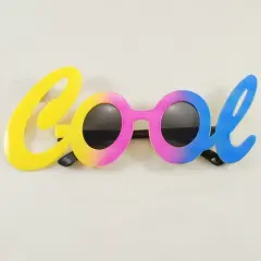 Cool Yazılı Rengarenk Parti Gözlüğü