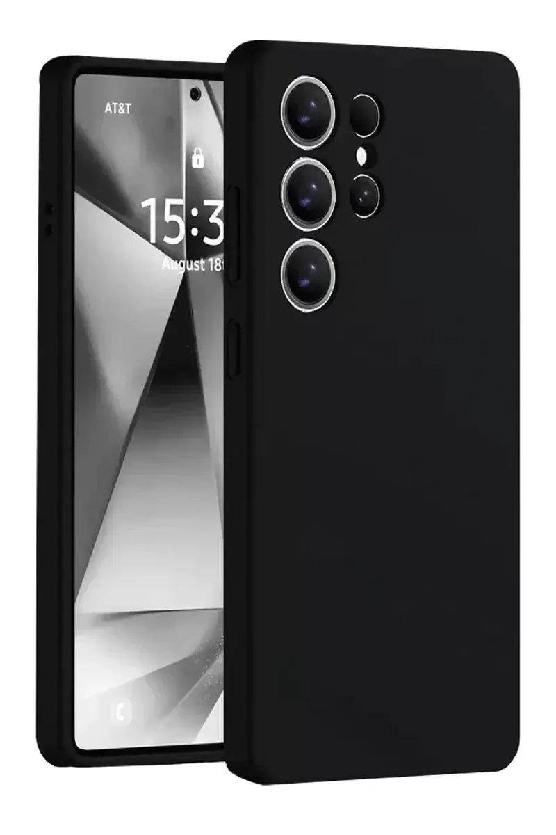 Newface Samsung Galaxy S25 Ultra Kılıf Nano İçi Kadife Silikon - Siyah