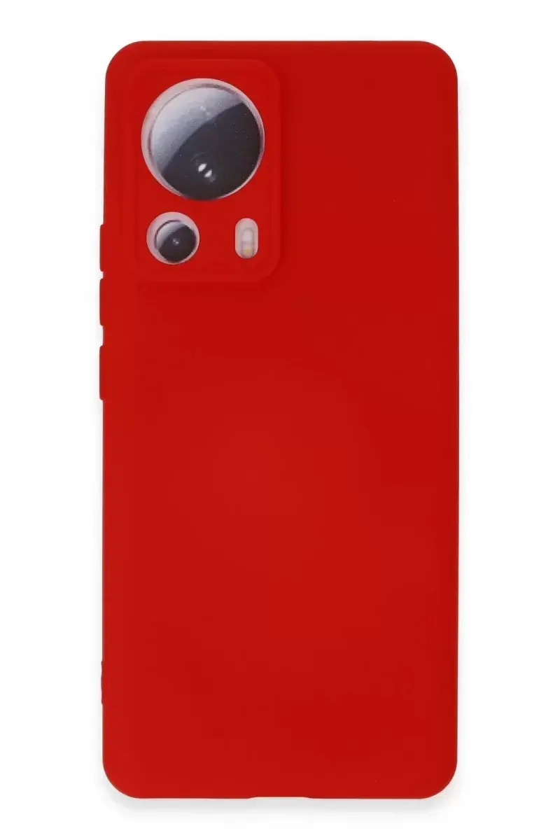 Newface Xiaomi Mi 13 Lite Kılıf Nano İçi Kadife Silikon - Kırmızı