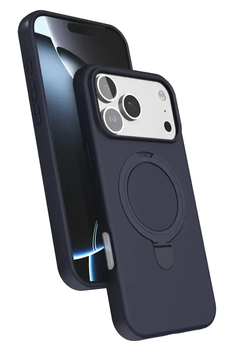 Newface Apple İphone 17 Pro Regal Magsafe Standlı Kapak - Lacivert