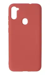 Newface Samsung Galaxy A11 Kılıf Nano İçi Kadife Silikon - Kiremit