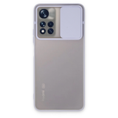 Xiaomi Redmi Note 11 Pro Plus 5g Kılıf Palm Buzlu Kamera Sürgülü Silikon - Lila