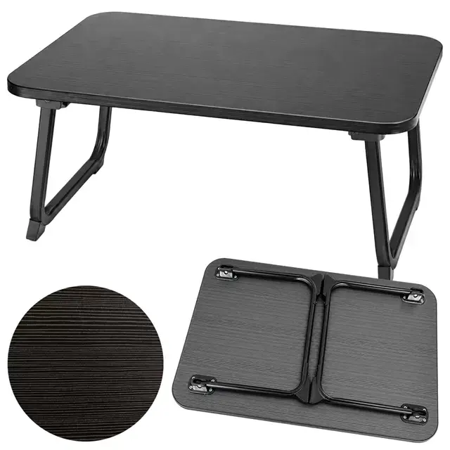 Sunup Sn-29692 Katlanabilir Laptop Masası Ve Yatak Koltuk Üzeri Tepsisi Siyah 60x40cm
