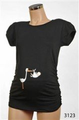 Elija Hamile Kısa Kollu Leylek T-Shirt