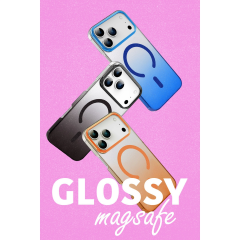 İphone 17 Pro Max Glossy Magsafe Kapak - Mavi
