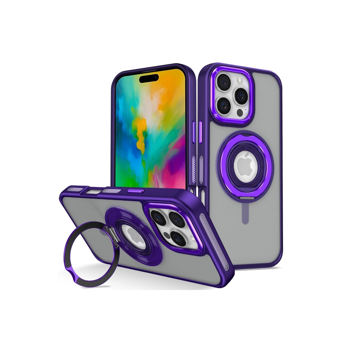 Joko  İphone 16 Pro Max Banza Magsafe Standlı Kapak - Derin Mor