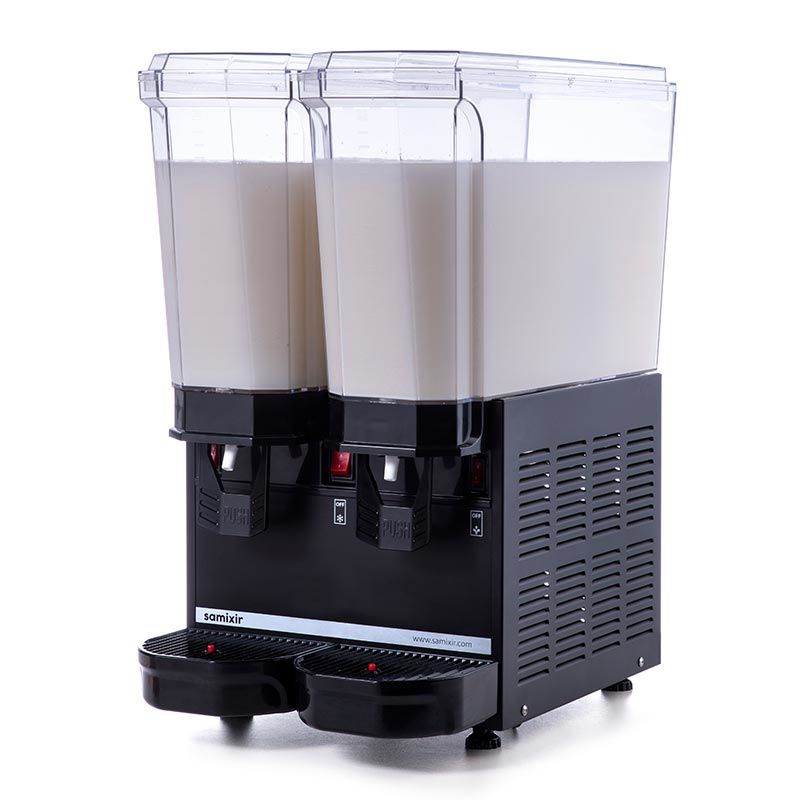 Klasik Twin Soğuk İçecek Dispenseri, 20+20 L, Karıştırıcılı, Siyah