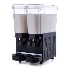 Klasik Twin Soğuk İçecek Dispenseri, 20+20 L, Karıştırıcılı, Siyah