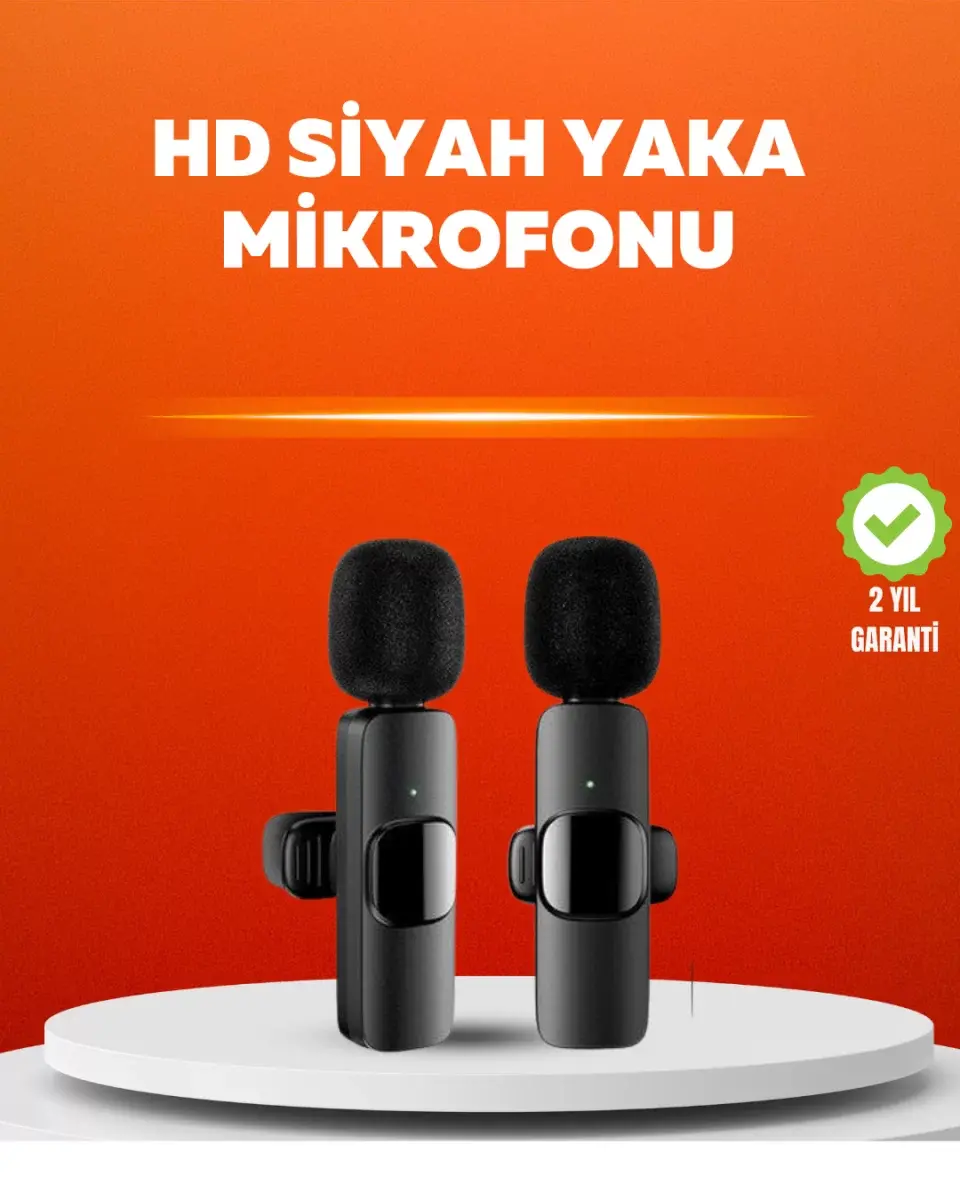 Çift Mikrofonlu Kablosuz Kayıt Seti İphone Uyumlu Mini Mikrofon