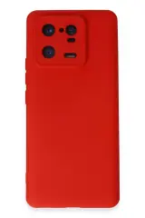 Newface Xiaomi Mi 13 Pro Kılıf Nano İçi Kadife Silikon - Kırmızı