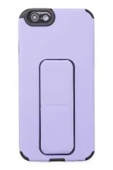 Newface Apple İphone 6 Kılıf Mega Standlı Silikon - Lila
