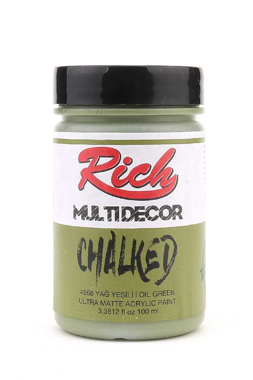 Multidecor Chalked Akrilik Boya- 100cc - Yağ Yeşili - N:4568