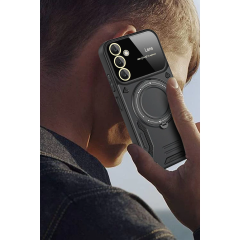 Samsung Galaxy A14 4g Kılıf Joy Lens Standlı Kapak - Lacivert