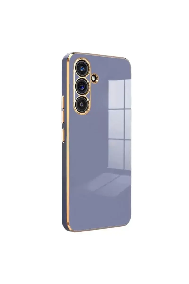 Newface Samsung Galaxy S24 Fe Kılıf Volet Silikon - Mavi