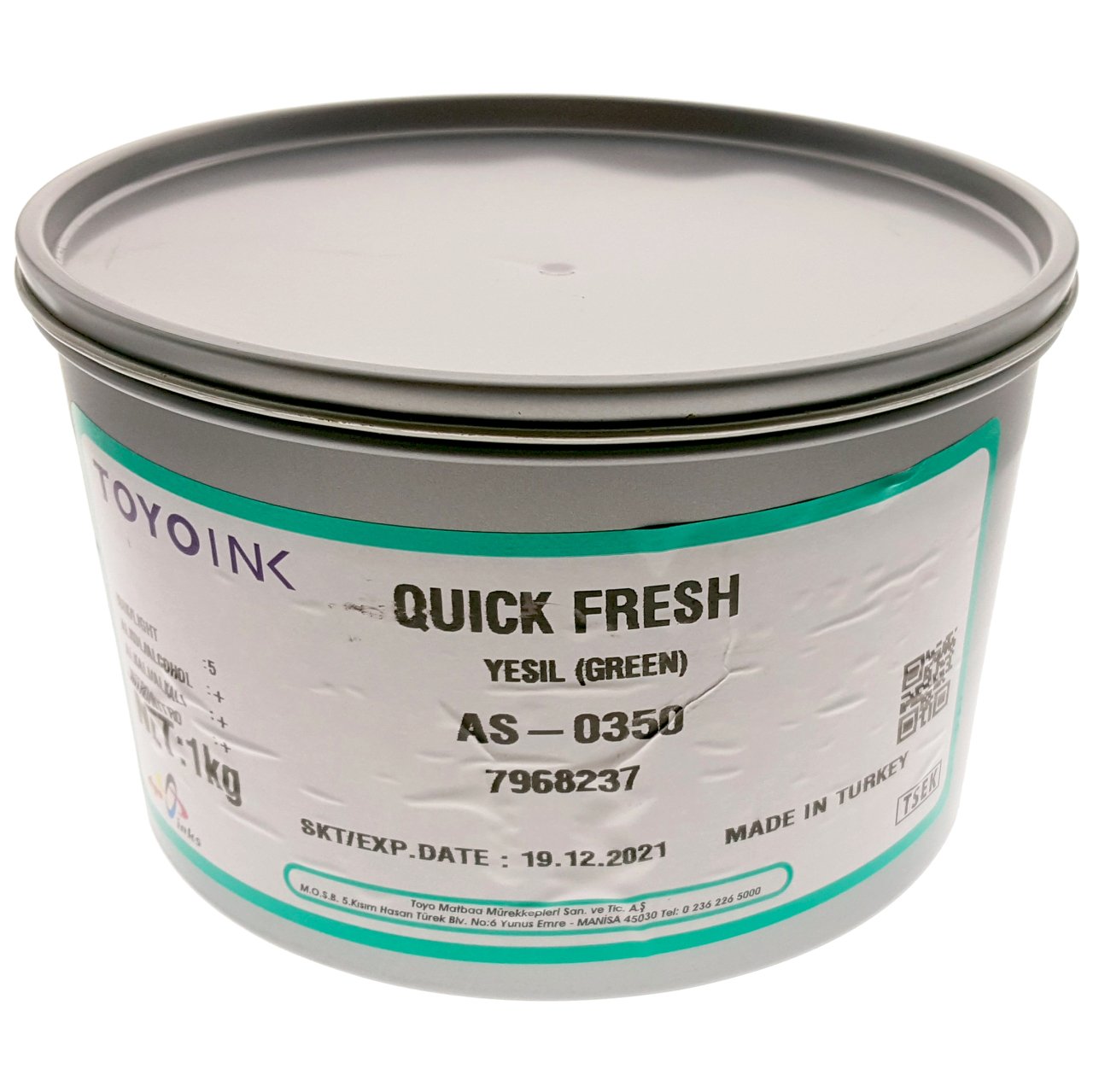 Quick Fresh Matbaa Mürekkebi 1kg N:As-0350 Yeşil