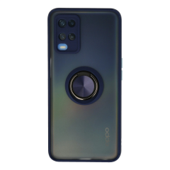 Oppo A54 4g Kılıf Montreal Yüzüklü Silikon Kapak - Lacivert