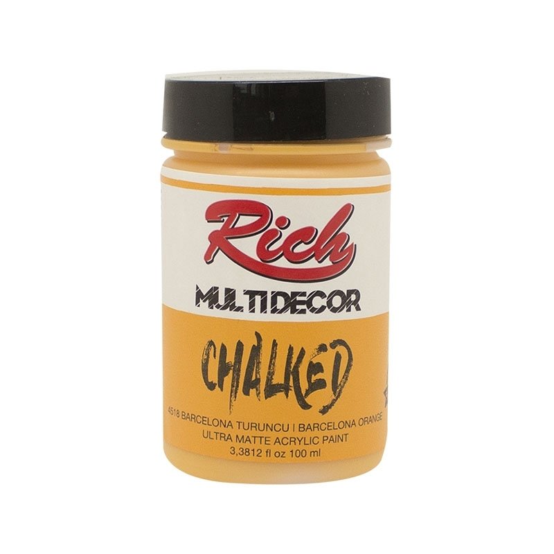 Multidecor Chalked Akrilik Boya - 100cc - Barcelona Turuncu - N:4518