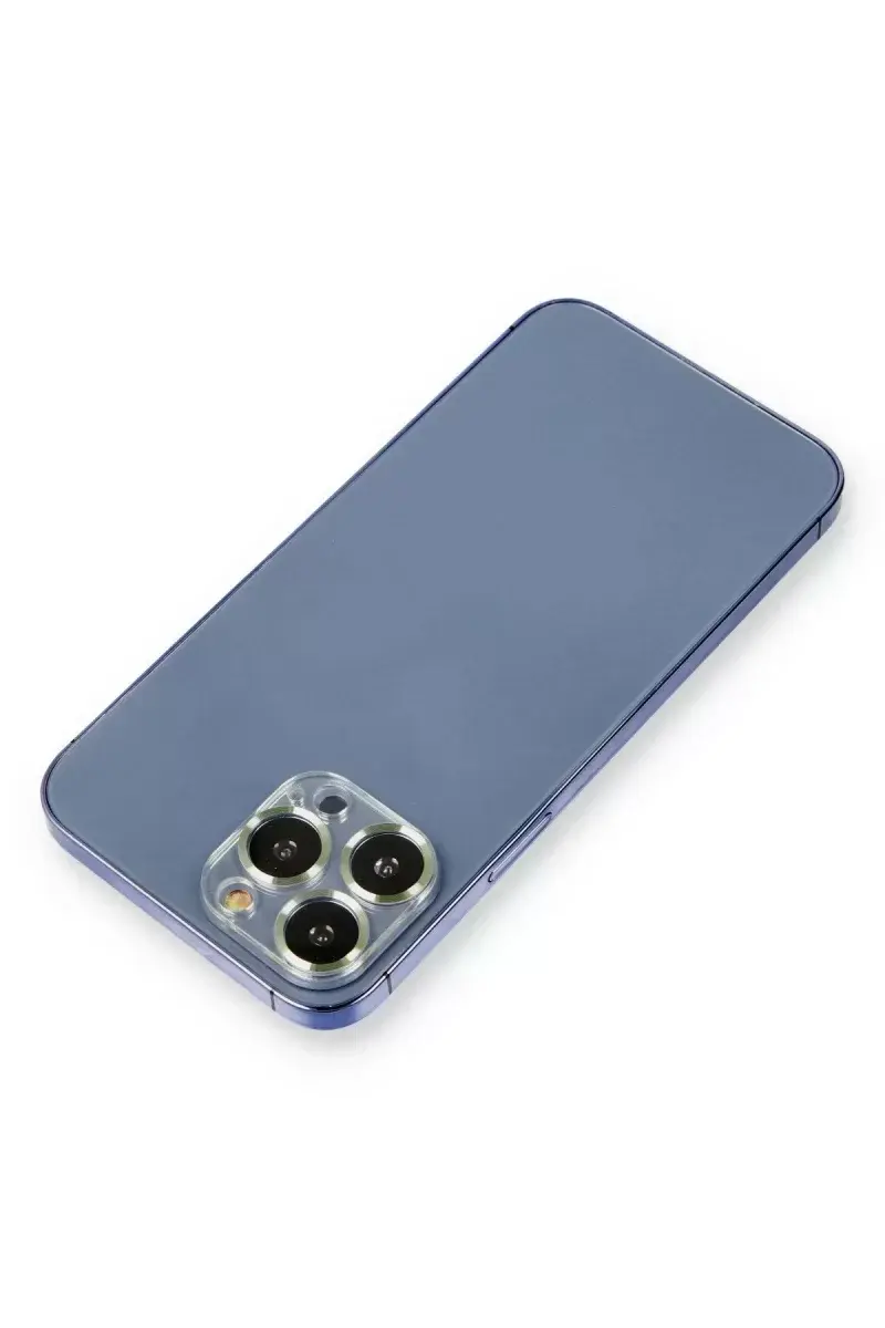 Newface İphone 13 Pro Max Metal Kamera Lens Koruma Cam - Açık Yeşil