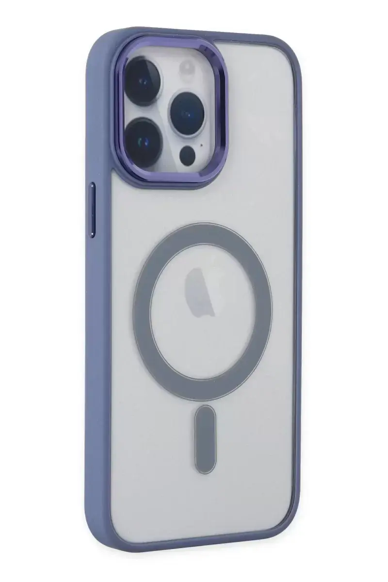 Newface İphone 14 Pro Max Kılıf Room Magneticsafe Silikon - Sierra Blue