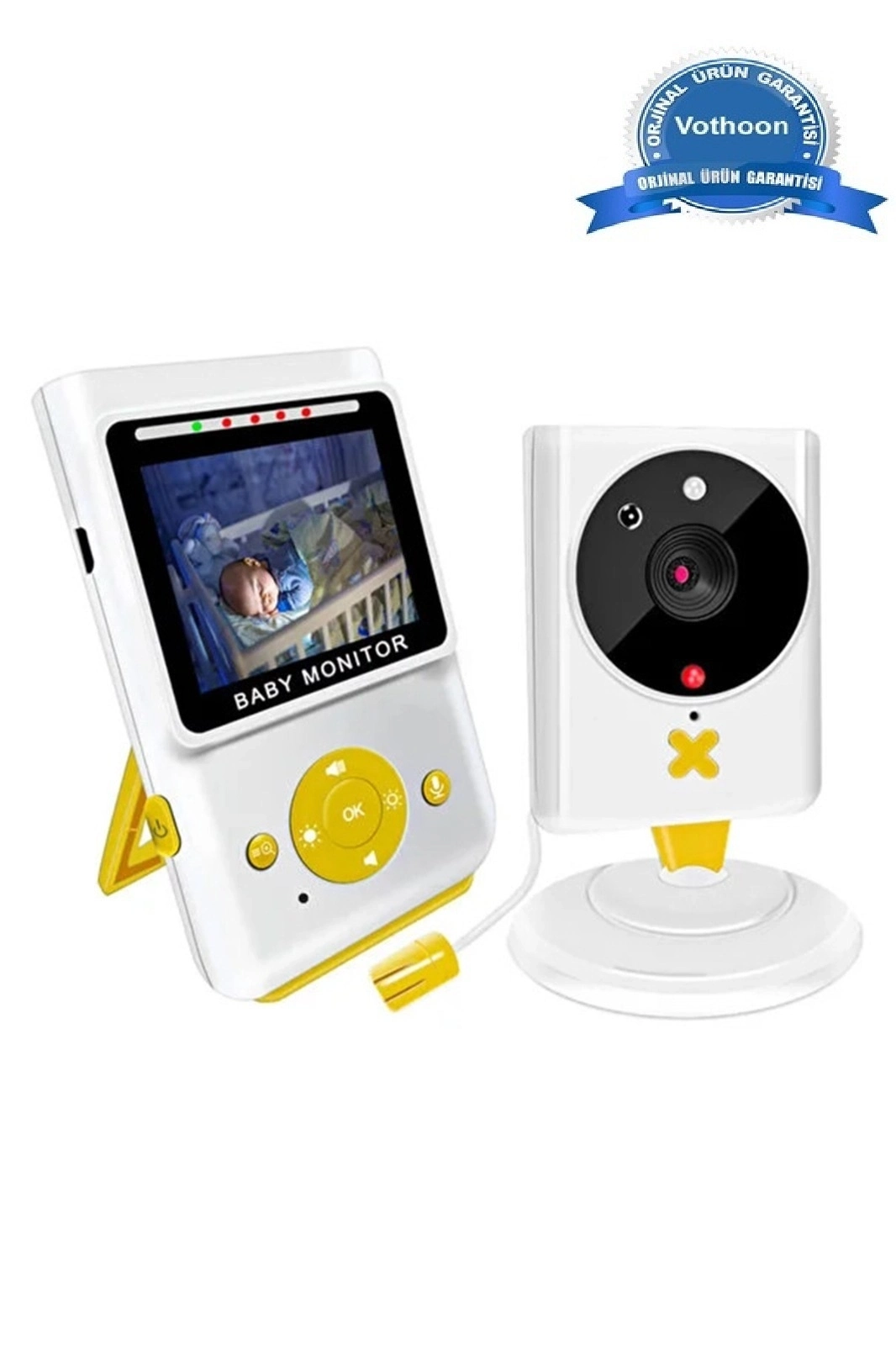 Akıllı Bebek Kamerası Monitörlü Karşılıklı Konuşma Özellikli Sıcaklık İzleme 2.4 İnç Bebek Kamerası