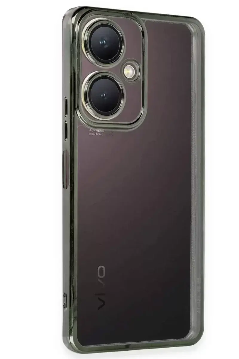 Newface Vivo Y27 Kılıf Razer Lensli Silikon - Yeşil