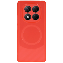 Xiaomi Redmi Note 14 Pro 5g Kılıf Maya Karbon Kapak - Kırmızı