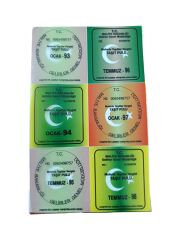 Türk Bayrağı Gümrük Pulu Oto Sticker İçerden Yapıkanlı Model