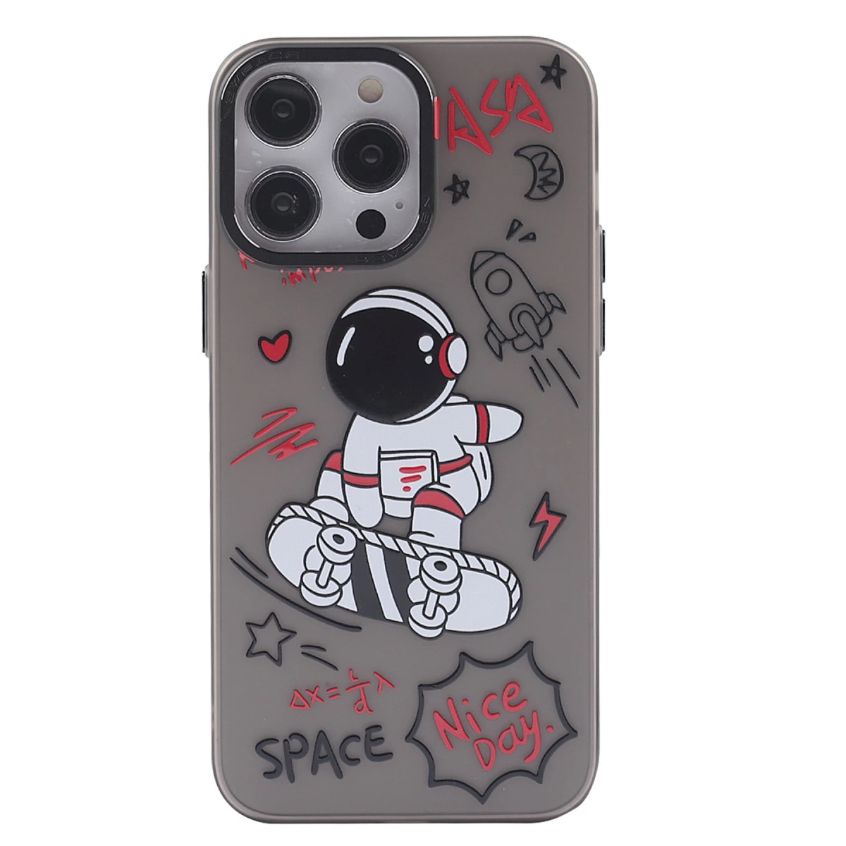 İphone 13 Pro Max Kılıf Prada Desenli Kapak - Prada Siyah - 1