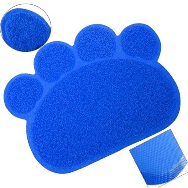 Ans Kedi Tuvalet Önü Paspası Pati Şekilli Mavi 38-57 cm