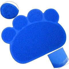 Ans Kedi Tuvalet Önü Paspası Pati Şekilli Mavi 38-57 cm