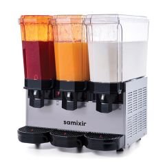 Klasik Triple Soğuk İçecek Dispenseri, 20+20+20 L, Fıskiyeli-Fıskiyeli-Karıştırıcılı, Inox
