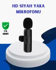 İphone İçin Çift Mikrofonlu Telsiz Yaka Mikrofonu 360 Derece Hd Ses
