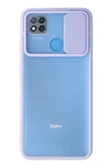 Newface Xiaomi Redmi 9c Kılıf Palm Buzlu Kamera Sürgülü Silikon - Lila