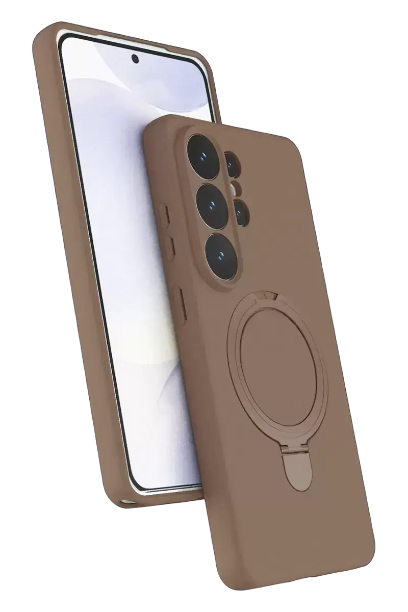 Newface Samsung Galaxy S26 Ultra Regal Magsafe Standlı Kapak - Çöl Titanyum
