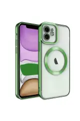 Newface Apple İphone 12 Kılıf Kross Magneticsafe Kapak - Koyu Yeşil