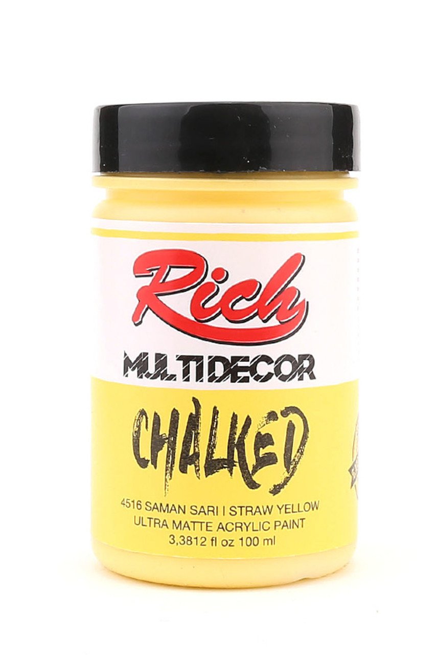 Multidecor Chalked Akrilik Boya - 100cc - Saman Sarı - N:4516