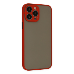 İphone 15 Pro Max Kılıf Montreal Silikon Kapak - Kırmızı