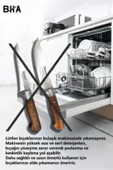 Sürmene 8 Parça Ahşap Kasap ve Kurban Bıçağı Seti