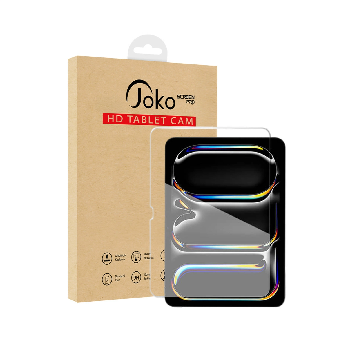 Joko  İpad Pro 12.9 (2022) Hd Tablet Cam Ekran Koruyucu - Şeffaf