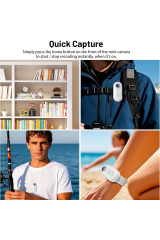 Mini Wıfı Aksiyon Kamerası 1080p Taşınabilir Vücut Kamerası Giyilebilir Video Kaydedici Ipx7 Su Geçirmez