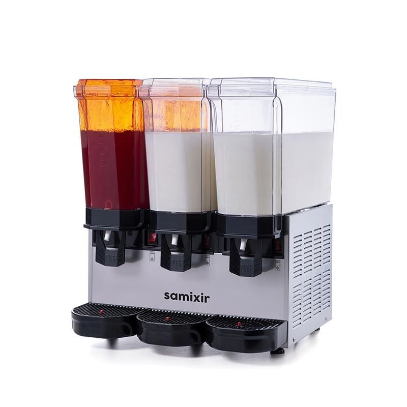 Klasik Triple Soğuk İçecek Dispenseri, 20+20+20 L, Fıskiyeli-Karıştırıcılı-Karıştırıcılı, Inox