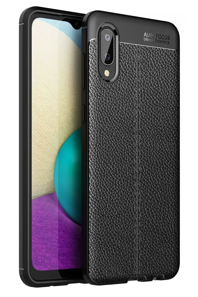 Newface Samsung Galaxy A02 Kılıf Auto Focus Kapak - Siyah