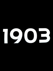 1903 Yazılı Oto Sticker Beyaz 20x7cm