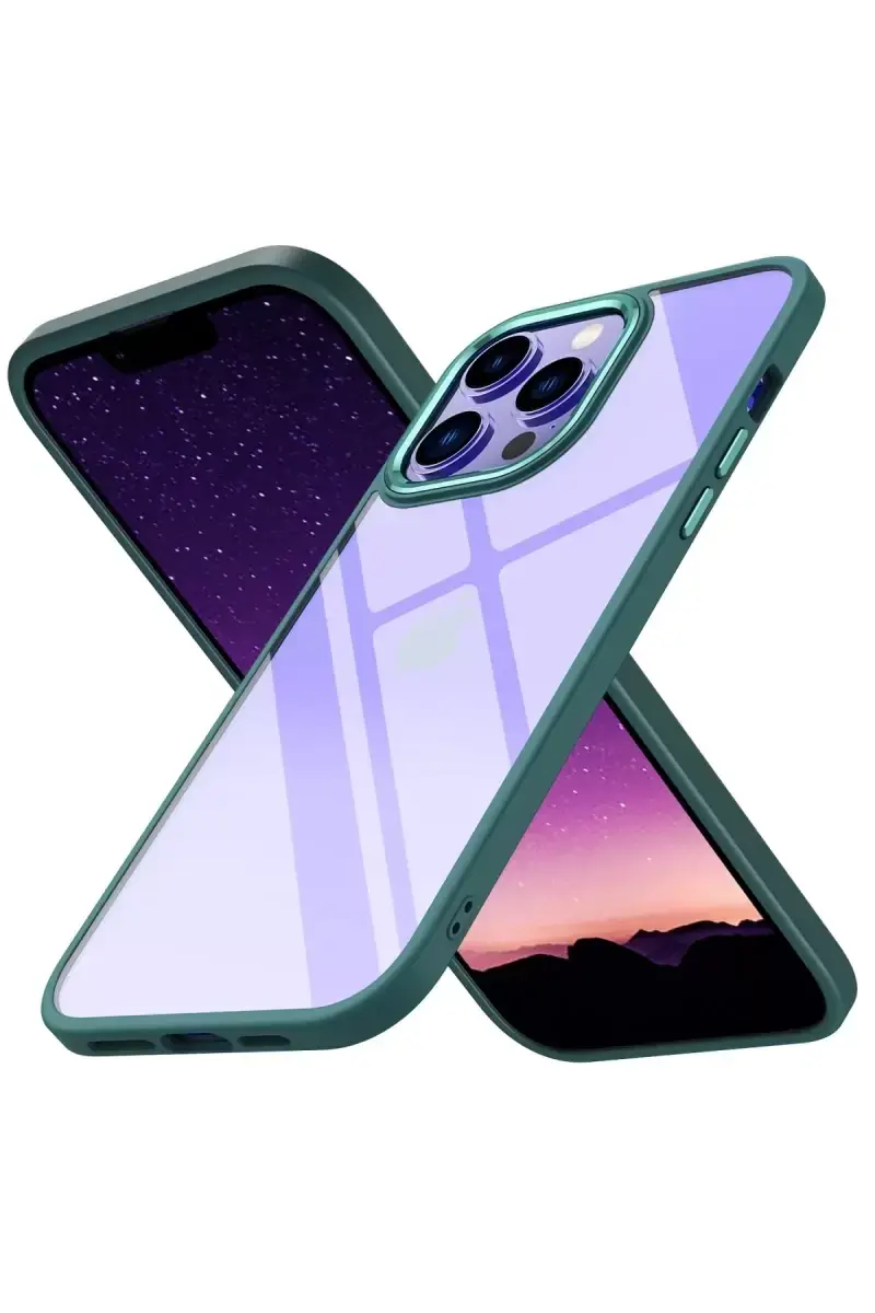 Newface Apple İphone 13 Pro Max Kılıf Power Silikon - Koyu Yeşil