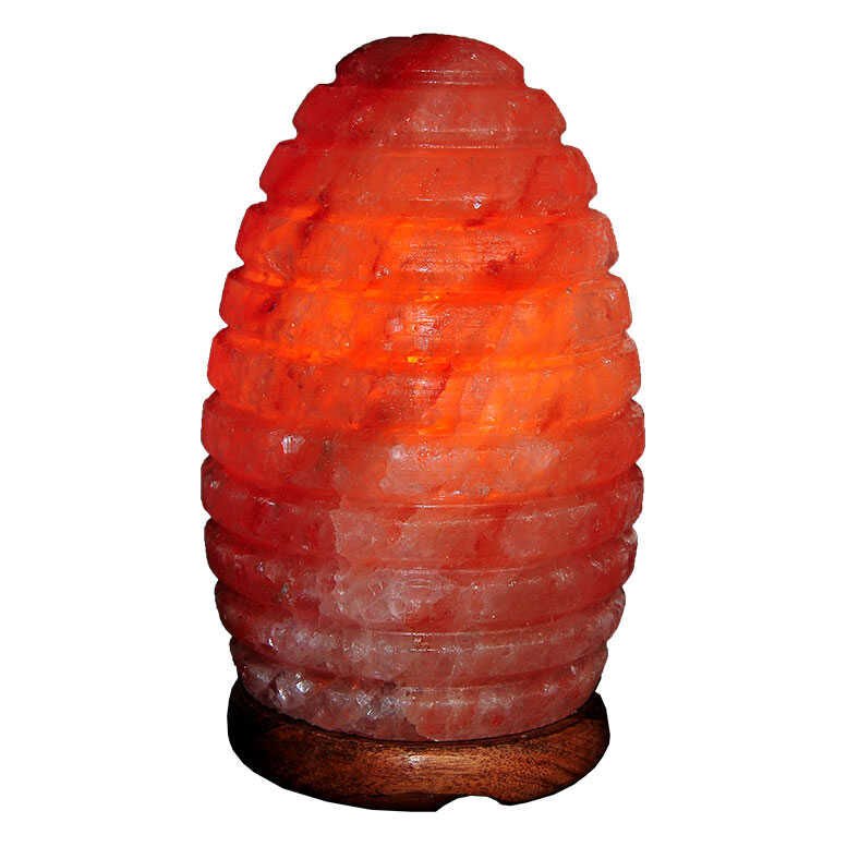Arı Kovanı Şekilli Doğal Himalaya Kaya Tuzu Lambası Kablolu Ampullü Pembe 2-3 Kg